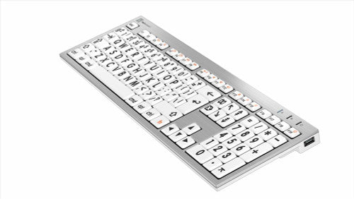LargePrint Black on White ALBA Keyboard for Mac - UK English LargePrint Black on White ALBA Keyboard for Mac - UK English
